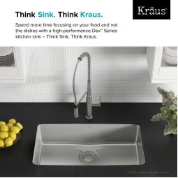 Мийка кухонна стальна KD1US33B DEX Kraus-foto17