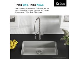 Мийка кухонна стальна KD1US33B DEX Kraus-foto17