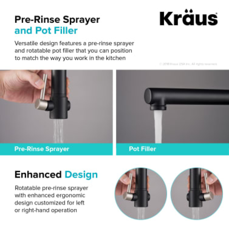 Кухонний змішувач ARTEC PRO™ KPF-1603SFSMB Kraus