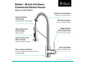Змішувач кухонний BOLDEN™ KPF-1610SFSCH Kraus *Товар з вітрини-foto4