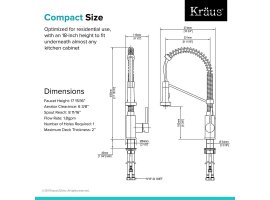 Змішувач кухонний BOLDEN™ KPF-1610SFSCH Kraus *Товар з вітрини-foto7