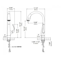 Кухонний змішувач ANSEL™ KPF-1675MB Kraus-foto3