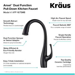 Кухонний змішувач ANSEL™ KPF-1675MB Kraus-foto13