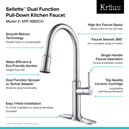 Кухонний змішувач SELLETTE™ KPF-1680SFS Kraus-foto11