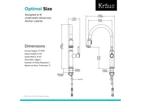 Кухонний змішувач SELLETTE™ KPF-1680SFS Kraus-foto8