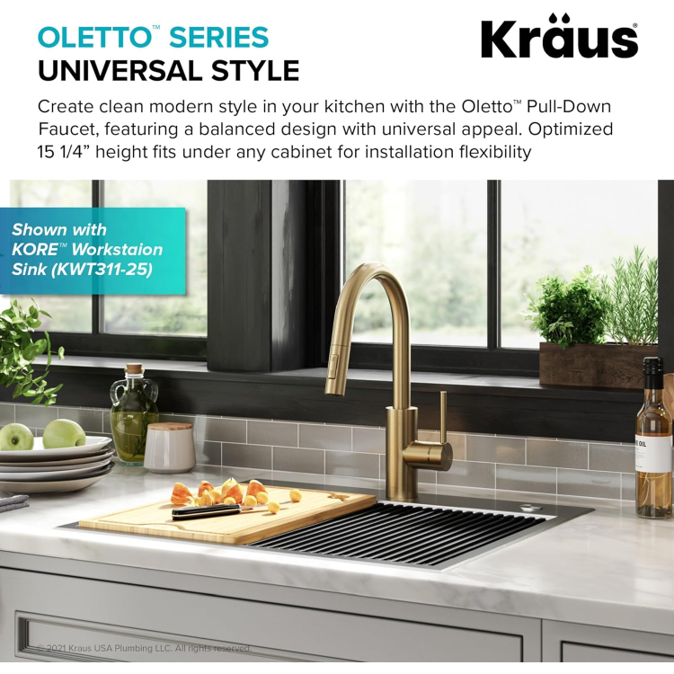 Кухонний змішувач OLETTO™ KPF-2620SFACB Kraus