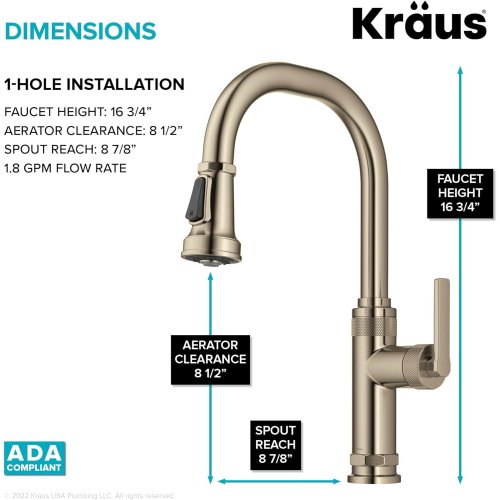 Змішувач кухонний ALLYN™ KPF-4102SFACB Kraus-foto12