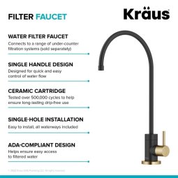 Кран для фільтрованої води PURITA™ FF-100BBMB Kraus-foto2