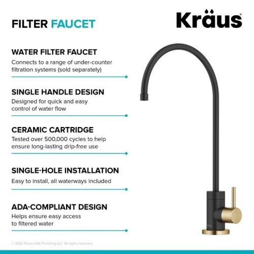 Кран для фільтрованої води PURITA™ FF-100BBMB Kraus-foto2