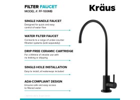 Кран для фільтрованої води PURITA™ FF-100MB Kraus-foto3