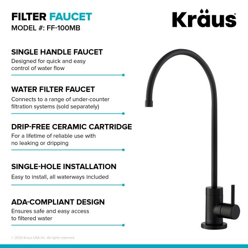 Кран для фільтрованої води PURITA™ FF-100MB Kraus-foto2