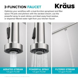 Змішувач кухонний 2в1 BOLDEN KFF-1610BB Kraus з підключенням фільтрованої води-foto19