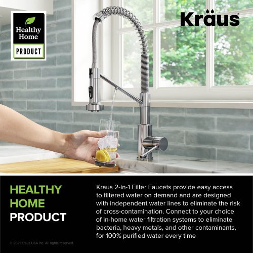Змішувач кухонний 2в1 BOLDEN™ KFF-1610CH Kraus з підключенням фільтрованої води-foto5