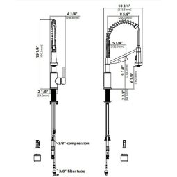 Змішувач кухонний 2в1 BOLDEN™ KFF-1610MB Kraus з підключенням фільтрованої води-foto6