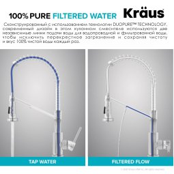 Змішувач кухонний 2в1 BOLDEN™ KFF-1610MB Kraus з підключенням фільтрованої води-foto4
