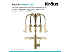 Кухонний змішувач ARTEC PRO™ KPF-1603BGMB Kraus *Товар з вітрини / з дефектами -foto4