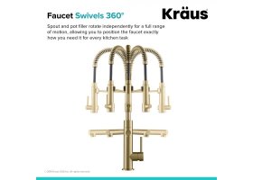 Кухонний змішувач ARTEC PRO™ KPF-1603BGMB Kraus *Товар з вітрини / з дефектами -foto6