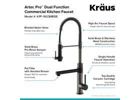 Кухонний змішувач ARTEC PRO™ KPF-1603MBSB Kraus-foto5