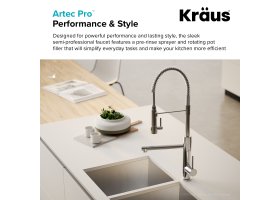 Кухонний змішувач ARTEC PRO™ KPF-1603MBSB Kraus-foto3