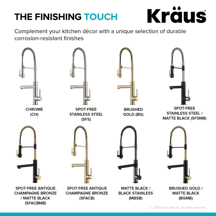 Кухонний змішувач ARTEC PRO™ KPF-1603SFACBMB Kraus