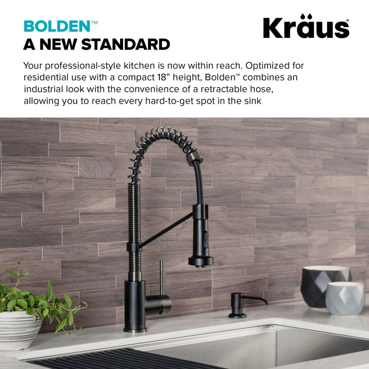 Змішувач кухонний BOLDEN™ KPF-1610MBSB Kraus 