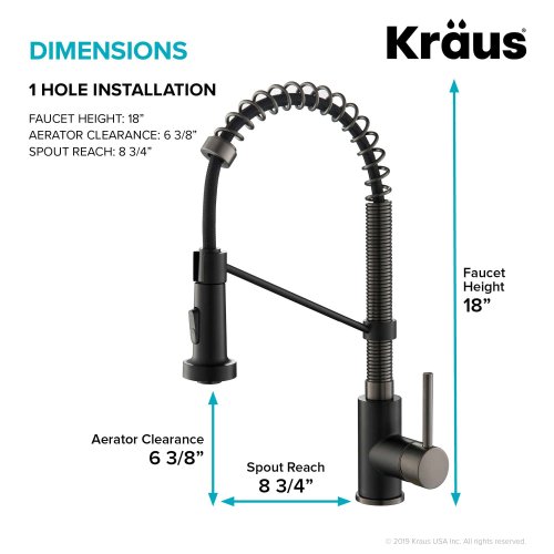 Змішувач кухонний BOLDEN™ KPF-1610MBSB Kraus -foto9