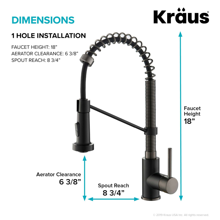 Змішувач кухонний BOLDEN™ KPF-1610MBSB Kraus 