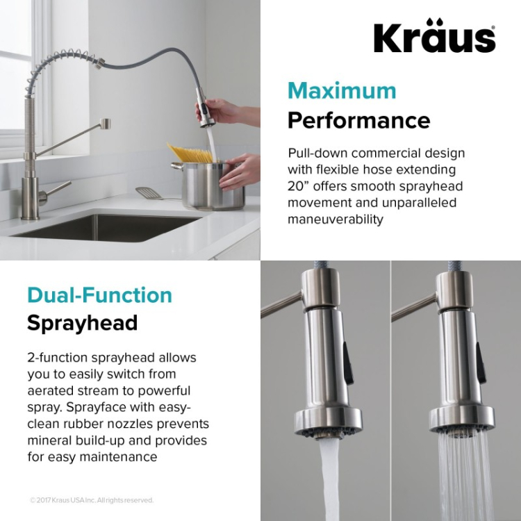 Змішувач кухонний BOLDEN™ KPF-1610SFS Kraus 