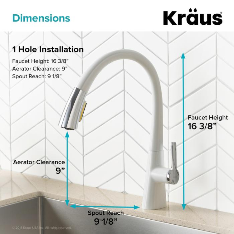 Кухонний змішувач NOLEN™ KPF-1673CHWH Kraus